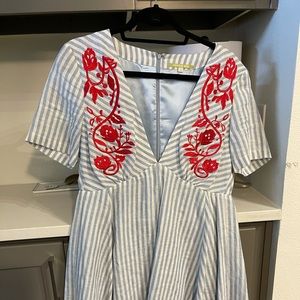 Gianni Bini blue and red dress